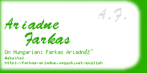ariadne farkas business card